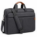 Laptoptasche 42 cm Textil Dunkelgrau mit Schultergurt und Tragegriffen