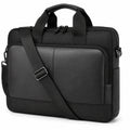Laptoptasche 41 x 9 x 31 cm Kunstleder Polyester Schwarz für Büro mit Schultergurt