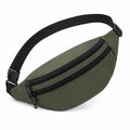 Gürteltasche 30 x 7 x 15 cm Textil Olivgrün mit zwei Reißverschlussfächern verstellbar