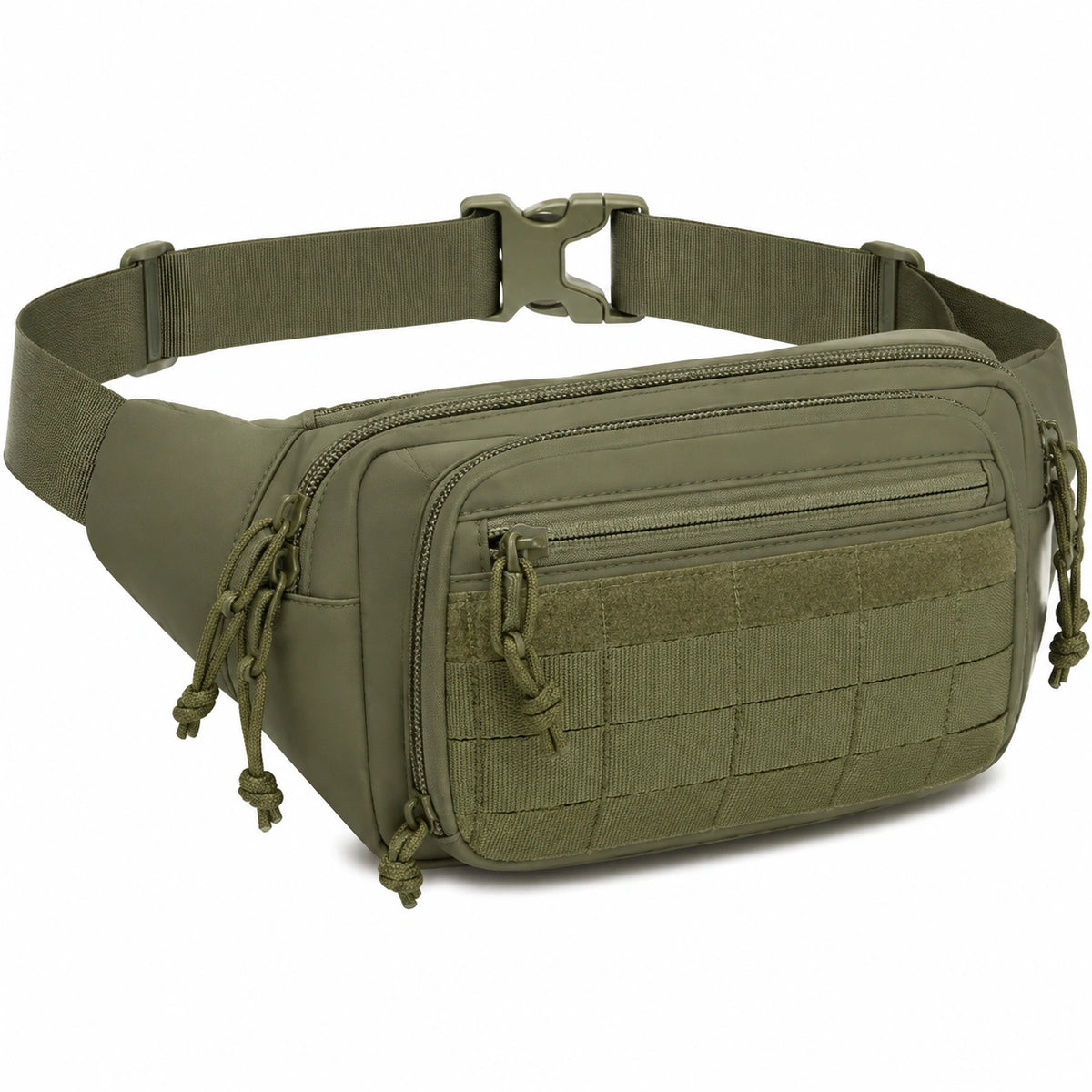 Hüfttasche 24 x 15 x 8 cm aus Textil olivgrün mit Reißverschluss im taktischen Stil