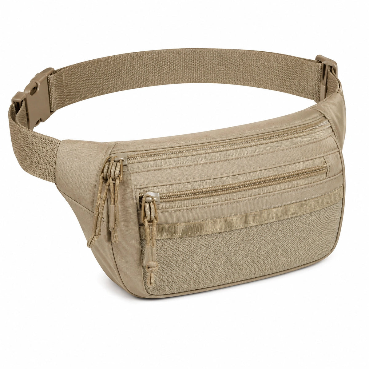 Gürteltasche 30 x 7 x 16 cm aus Polyester in Beige mit verstellbarem Gurt