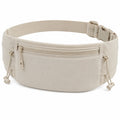 Hüfttasche 36 x 8 x 16 cm aus Polyester in Beige mit Reißverschluss und verstellbarem Gurt