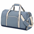 Reisetasche 50 x 25 x 28 cm aus Synthetik Blau Beige mit Schultergurt