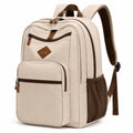 Rucksack 32 x 18 x 45 cm aus Textilgewebe Beige Braun mit mehreren Fächern