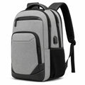 Rucksack 30 x 16 x 45 cm Textil Grau für Alltag mit USB-Anschluss