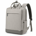 Business Rucksack 30x15x42 cm aus Synthetik Grau mit Reißverschluss